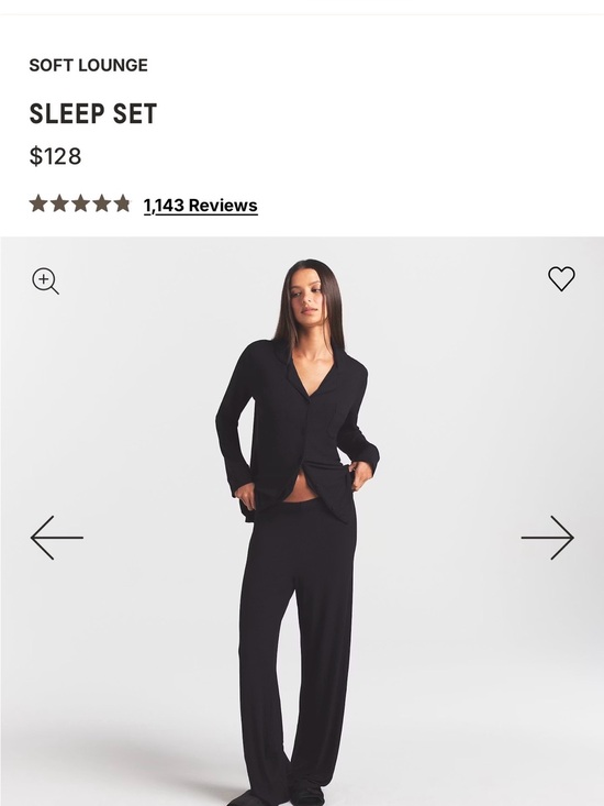 SKIMS Other - SKIMS Two piece Onyx Pajama Set